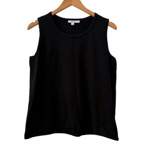 Chicos Black Sleeveless Knit Tank Top, Size 2 Large, Cashmere Blend Sweater